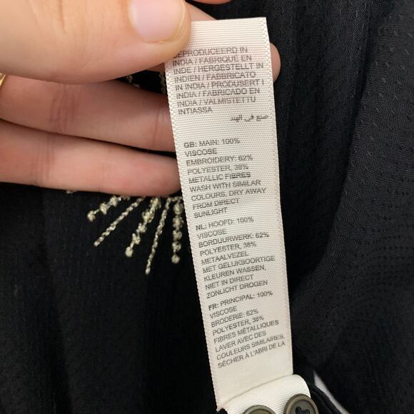 Fat Face Madagan Celestial Long Sleeve Dress NWT Sz 4 Embroidered Knee Length - Picture 8 of 10